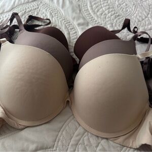 Essentials Cream and Brown Bra Set